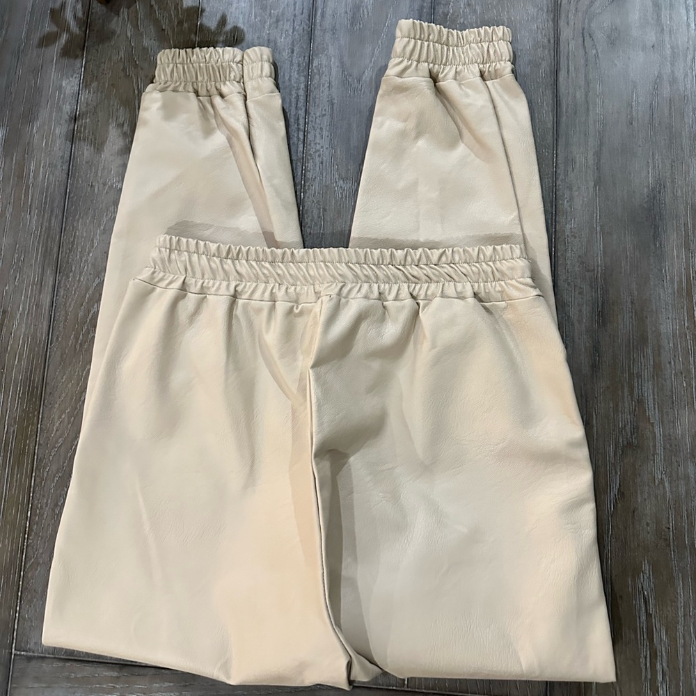 Parisian Vegan Leather Joggers - Picture 11 of 13